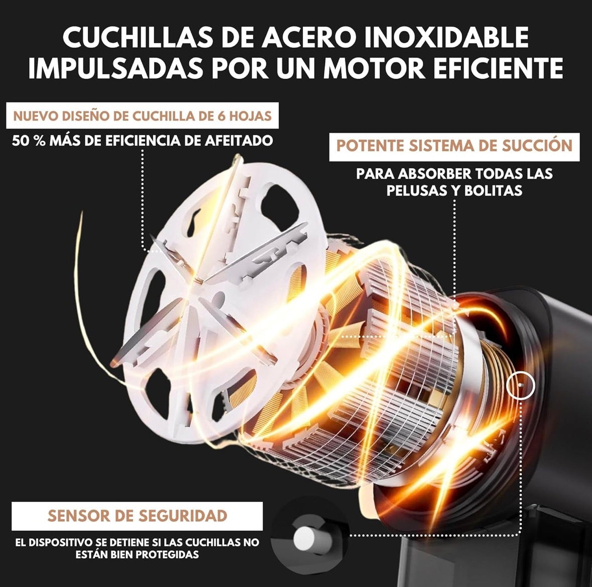 Quitapelusas Eléctrico Gold